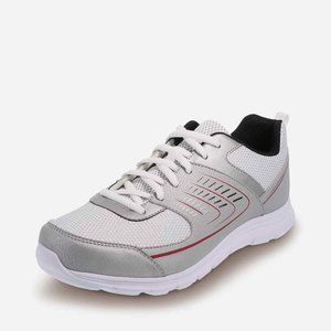 New Cross Trekkers Men's Shuffle Silver Running Runner Shoes Sneakers 14 Wide